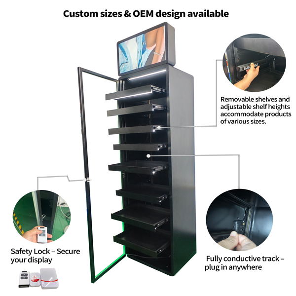 Cigarette display with lock